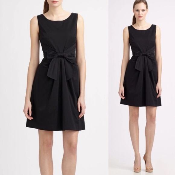 Kate Spade Jillian Black Bow Front Cocktail Dress size 8 - Picture 1 of 8